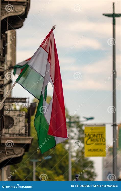 Hungarian Flag With A Hole In The Middle As Symbol Of The Anti Soviet