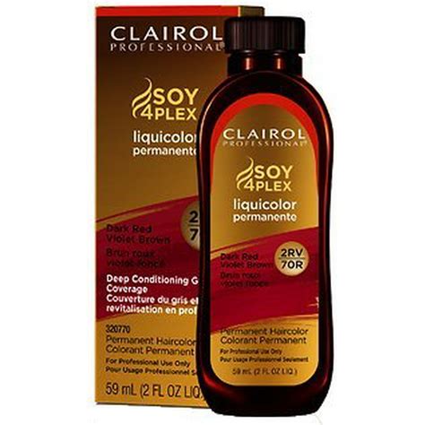 Clairol Pro Soy 4 Plex Liquicolor Permanent Hair Color - 70R Dark Red ...