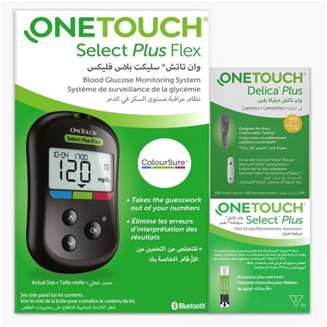 One Touch Select Plus Flex Meter + Lancet + Strips – Medicina Online ...