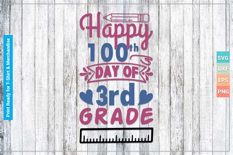 Happy Th Day Rd Grade Svg Cut Files Graphic By Svgitems Creative