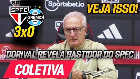 DORIVAL REVELA BASTIDOR COLETIVA DORIVAL JUNIOR SÃO PAULO 3 X 0 GRÊMIO