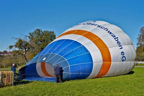 Launching A Hot Air Balloon Is A Team Effort But Then It Floats Silently Editorial Photography