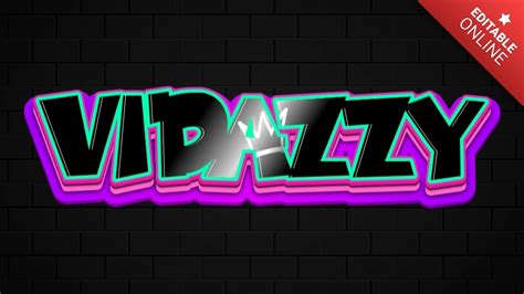 Vidazzy Graffiti Font En L Nea Generador De Efectos De Texto