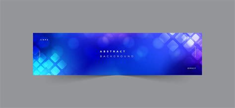 Premium Vector | Linkedin banner with blue color technology abstract background