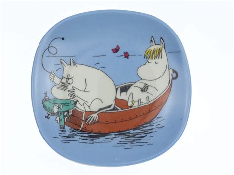 Arabia (Finland) Moomin plate "Engine Problems" 12 cm designed by Tove ...