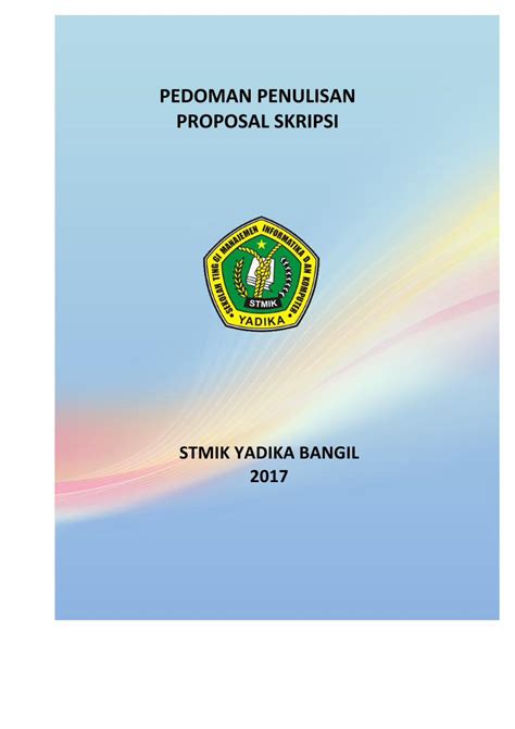 Pdf Pedoman Penulisan Proposal Skripsi Stmik Yadika Ac Id Assets