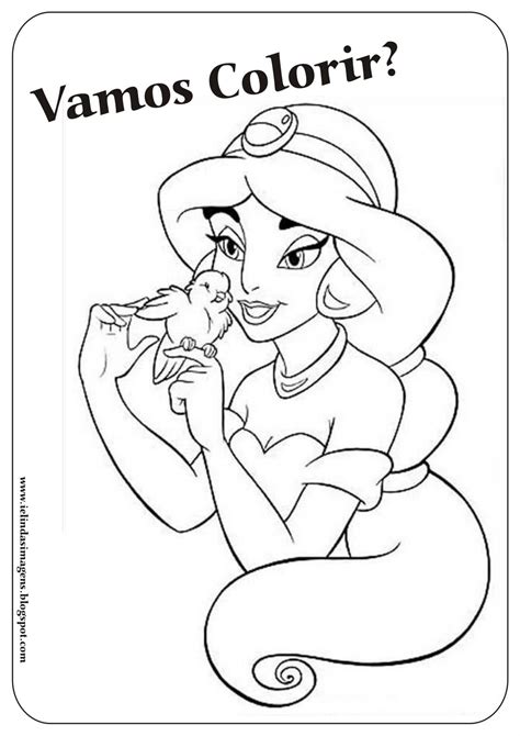 Princesa Jasmine Para Colorir Coloring City