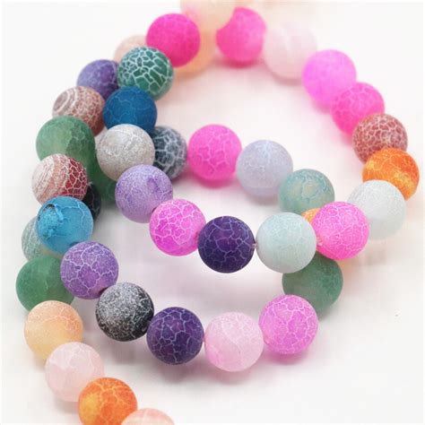 Mm Mm Multicolor Natural Stone Pcs Wholesale Frost Matte Onyx Agates