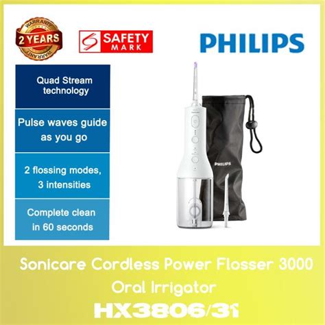 Philips HX3806 31 Sonicare Cordless Power Flosser 3000 Oral Irrigator