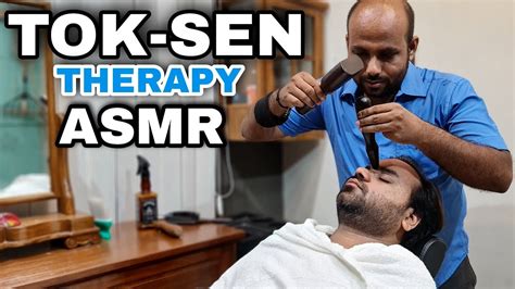 Asmr Head Massage Therapy Tok Sen Tool Therapy To Relax Stiff Muscle