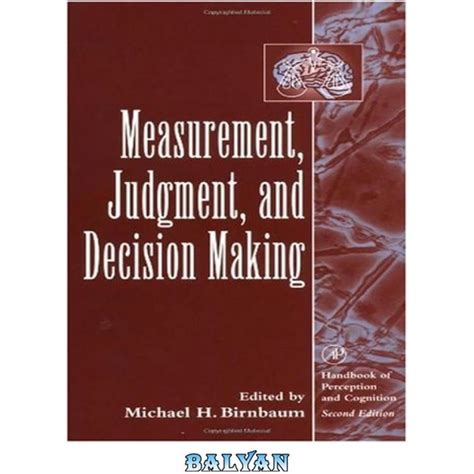 خرید و قیمت دانلود کتاب Measurement Judgment And Decision Making ترب