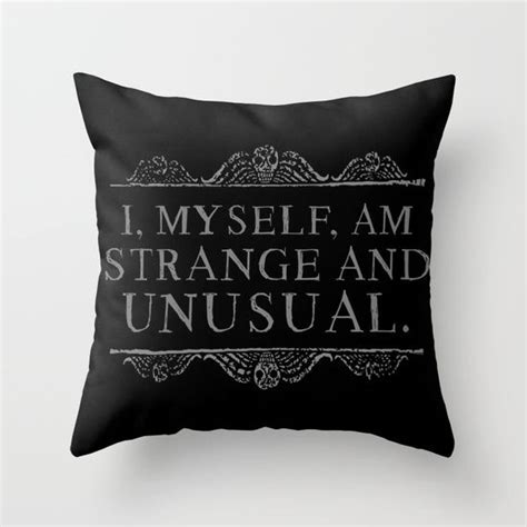 I Myself Am Strange And Unusual Lydia Deetz Throw Pillow