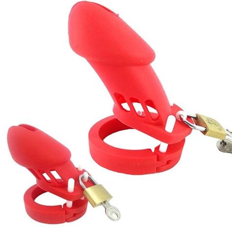 Cage De Chastet Silicone Cb Rouge Bdsm Univers