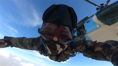 Free Fall Skydiving Into Special Forces Base Youtube