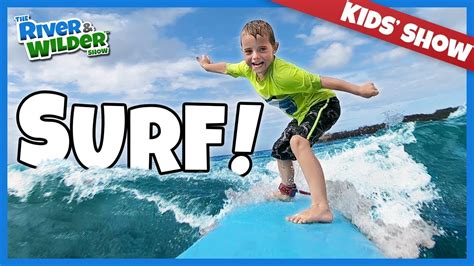 Kids Get Surfing Lessons In Hawaii River And Wilder Show Youtube