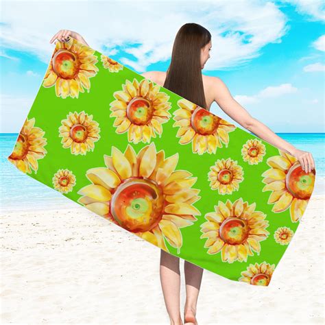 Skpabo Double Sided Printed Beach Towel Superfine Fiber Adult Swimming