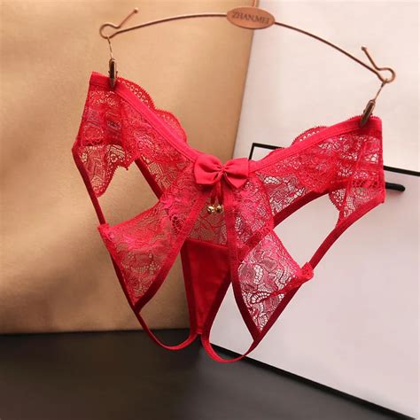 Women S Sexy Hollow Out Thong Lingerie Open Crotch Underwear Lady S Crotchless French Style Lace