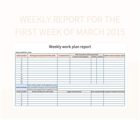 Free Weekly Reports Templates For Google Sheets And Microsoft Excel