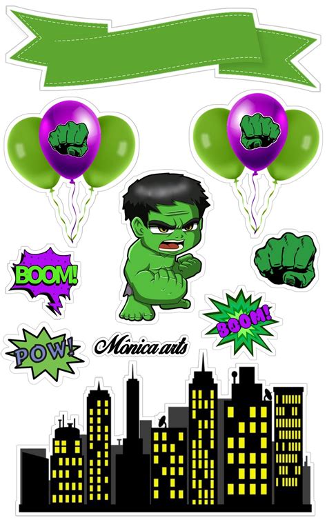 Topper De Bolo Mini Hulk Hulk Birthday Superhero Birthday Party Hulk