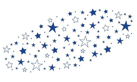 Blue Stars Fly In A Stream On A White Background 9763448 Vector Art At