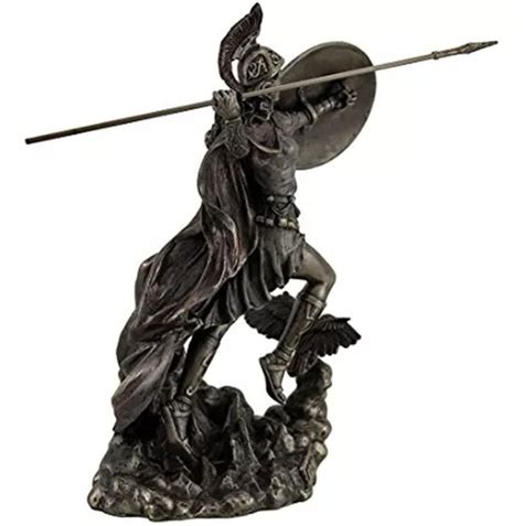 Diosa Griega Atenea Lanzando Jabalina Estatua Escultura Mine En Venta