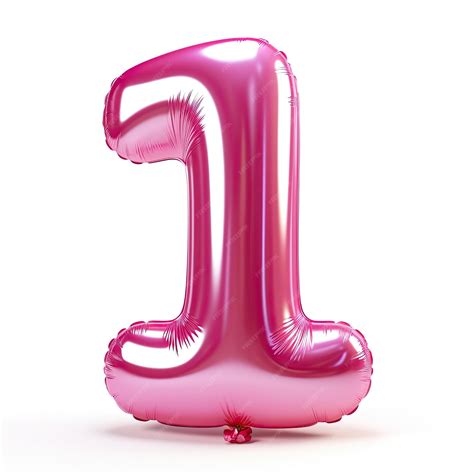 Premium Photo | Number 1 balloon isolated on white background 3D Rendering