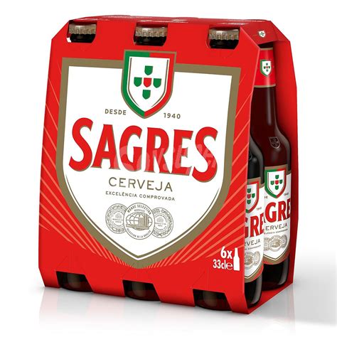 Sagres Cerveza Sagres Pack De 6 Botellas De 33 Cl