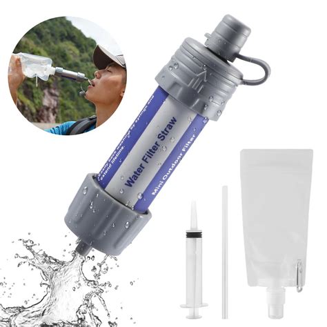 Outdoor Survival Water Filter Straw Portable Emergency Safety Drinking