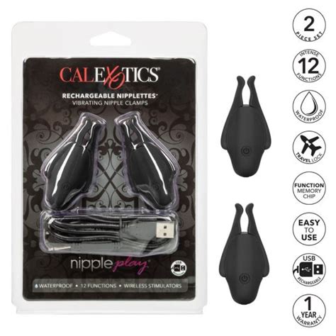 Nipple Play Rechargeable Nipplettes Black Sex Toys