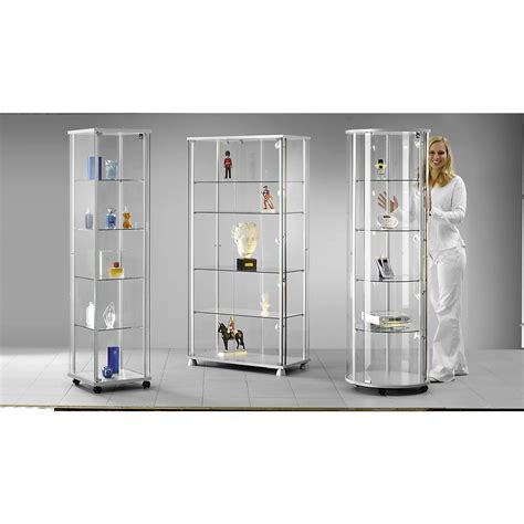 Glass Display Cabinet 1 Convex Hinged Door Kaiserkraft