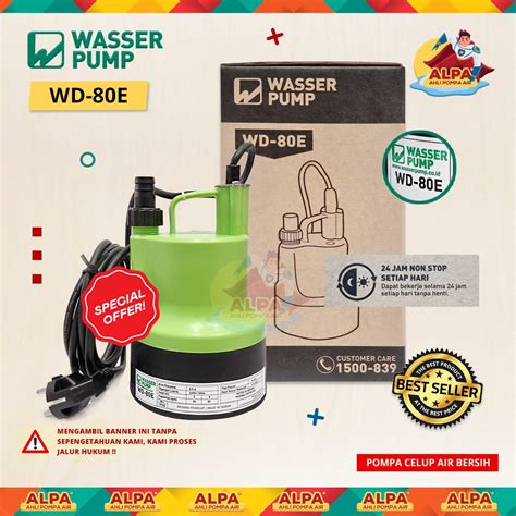 Jual Pompa Air Celup Submersible Merk WASSER Type WD 80E Air Bersih