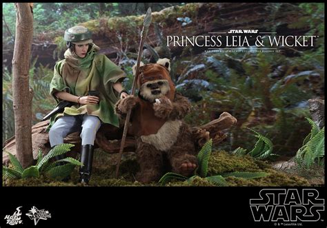 Hot Toys MMS551 星際大戰六部曲絕地大反攻莉亞公主Wicket Princess Leia and Wicket 1 6 比例人偶套裝組