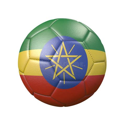 Ethiopia Flag And Soccer Ball Stock Illustration Illustration Of