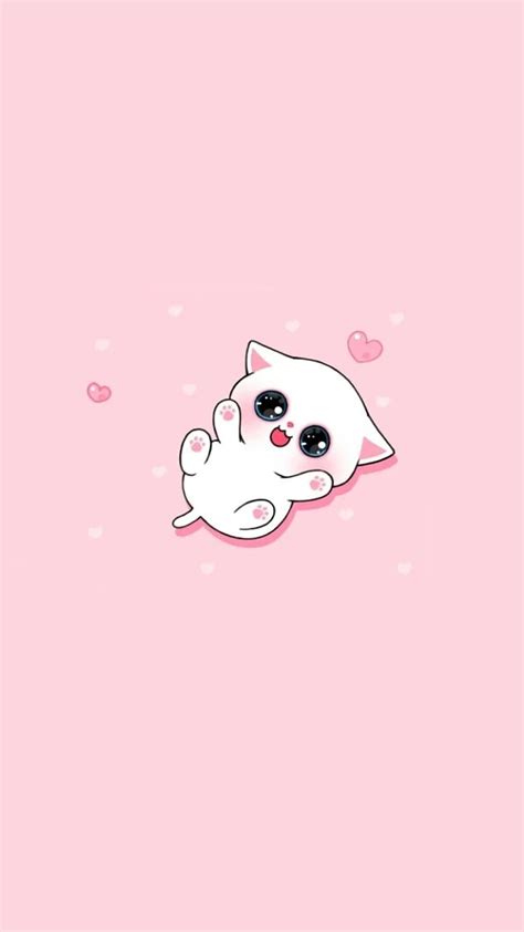 Pink Cat Cat Pink Kawaii Hd Phone Wallpaper Pxfuel