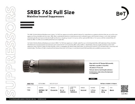 B T Srbs Full Size D Printed Inconel Suppressor With Sf