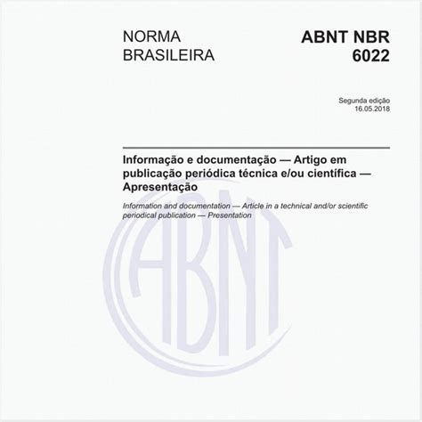 Target Normas ABNT NBR 6022 NBR6022 Informação e documentação