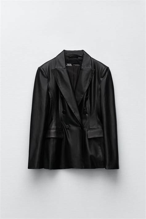 Blazer Poliuretano Zara Novo Casaco Feminino Zara Nunca Usado