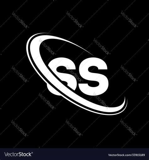 Ss logo s design white letter sss Royalty Free Vector Image