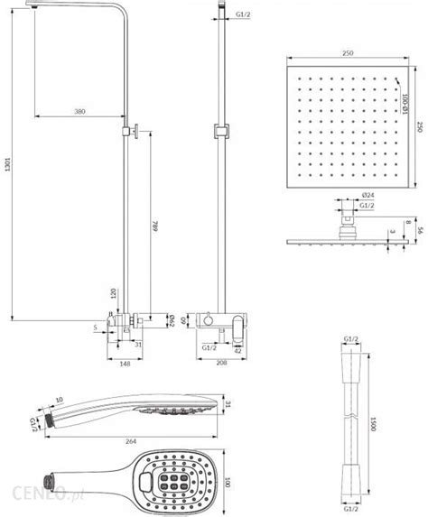 Zestaw Prysznicowy Omnires SACRAMENTO Czarny Mat SC2344XBL Opinie I