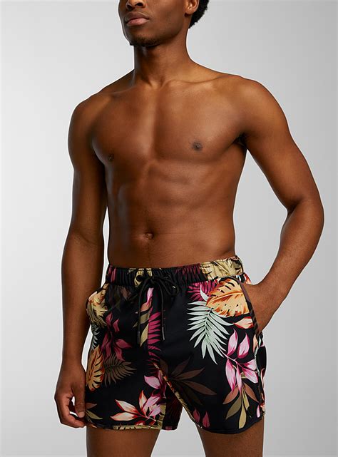 Tropical Foliage Swim Trunk Everyday Sunday Mens Urban Swimwear