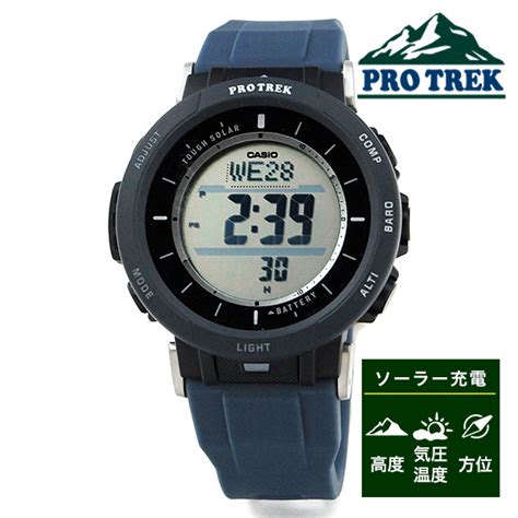 【楽天市場】カシオ 腕時計 Casio Protrek タフソーラー トリプルセンサー Prg 30 2jf 280 ブルー メンズウォッチ