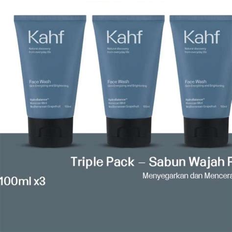 Jual Kahf Skin Energizing And Brightening Face Wash 100 Ml Triple Pack