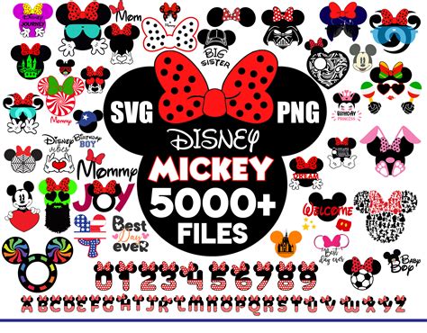 Minnie Mouse Svg Png Bundle Mickey Mouse Svg Princess Svg Etsy The