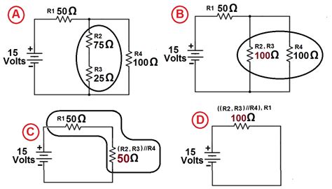 Series, Parallel, and Series/Parallel circuit resistance configuration