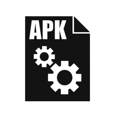 Premium Vector Apk Black File Vector Icon Flat Design Style