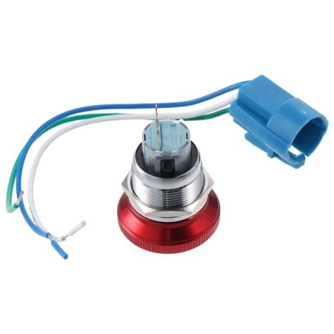 22MM EMERGENCY STOP Latching Stainless Steel Mushroom Connection Plug