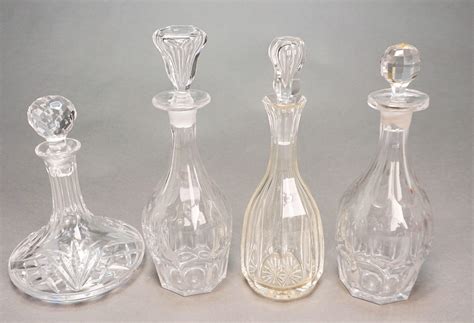 Lot - Four Assorted Crystal Decanters