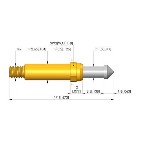 Spring Loaded Test Probe GKS 913 308 230 R 1502 M Item INGUN