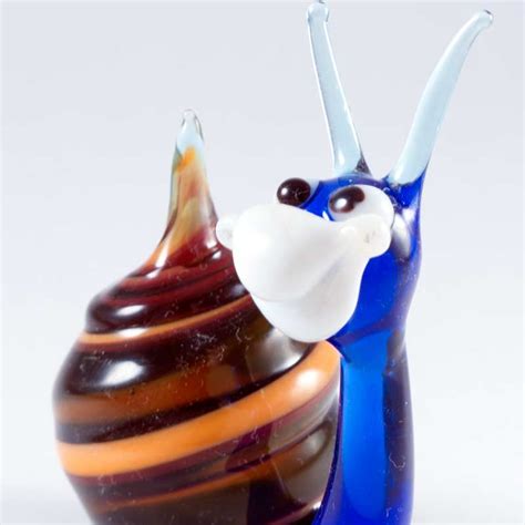 Glass Snail Figurine - Blown Glass Ornaments