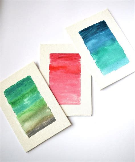 Ombre Watercolor Canvas Diy Diy Watercolor Crafts Wall Art Tutorial